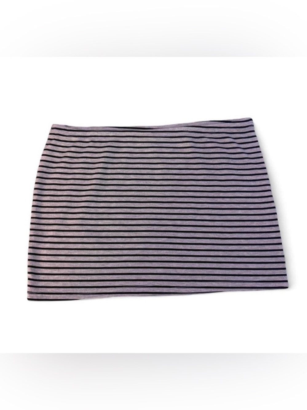 Edikted Striped Grey and Black Mini Skirt size medium